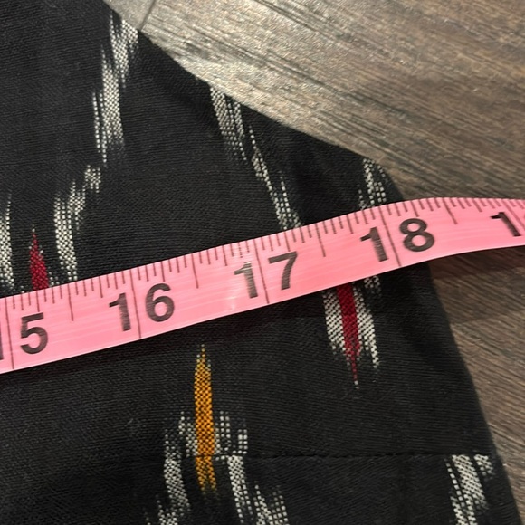 LOFT Strappy X-back V-neck, Lined,Side Zipper,black pattern Summer midi - Picture 4 of 10